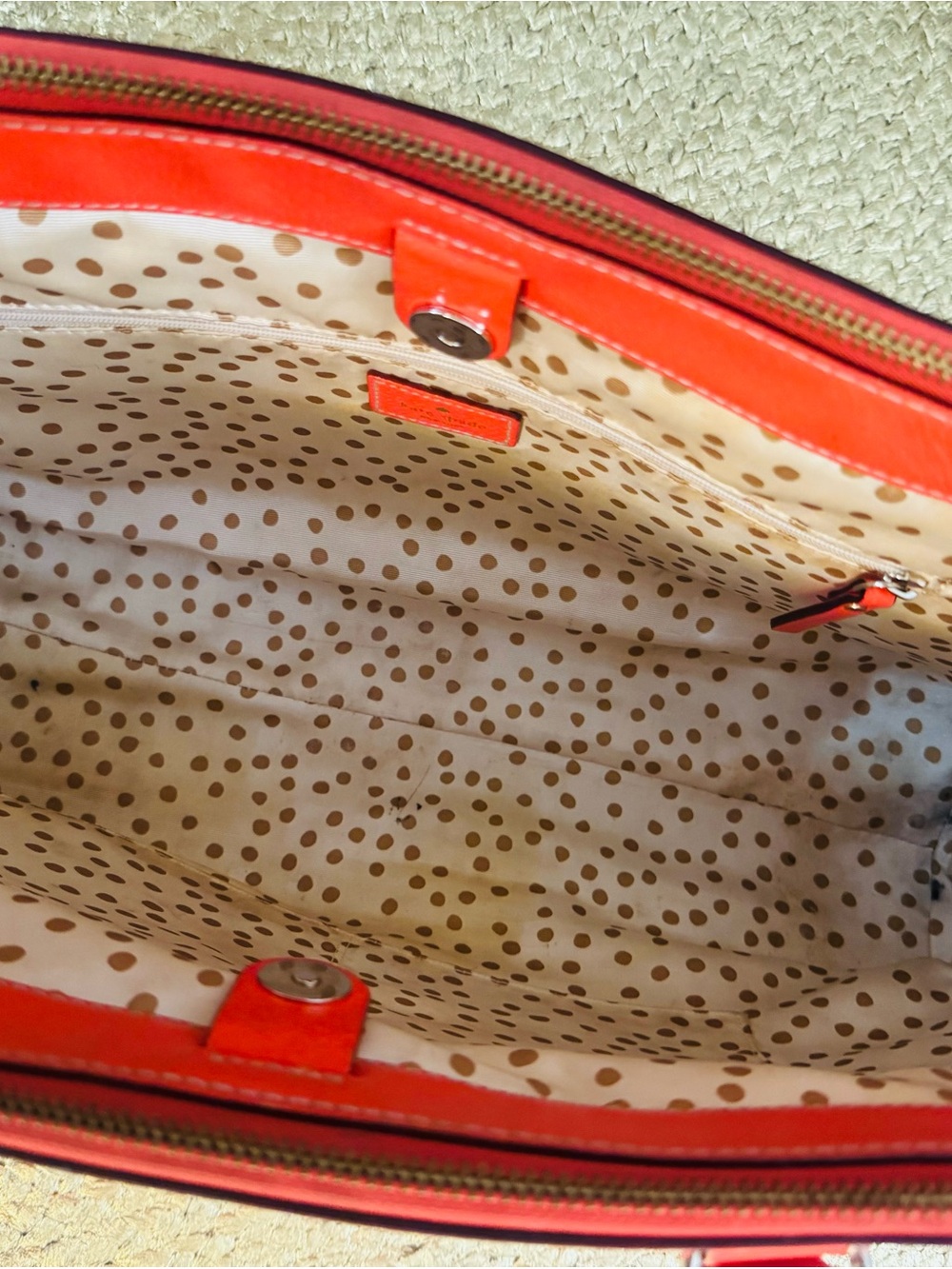 kate spade Red Leather Satchel SEE CALLOUTS - Picture 8 of 8